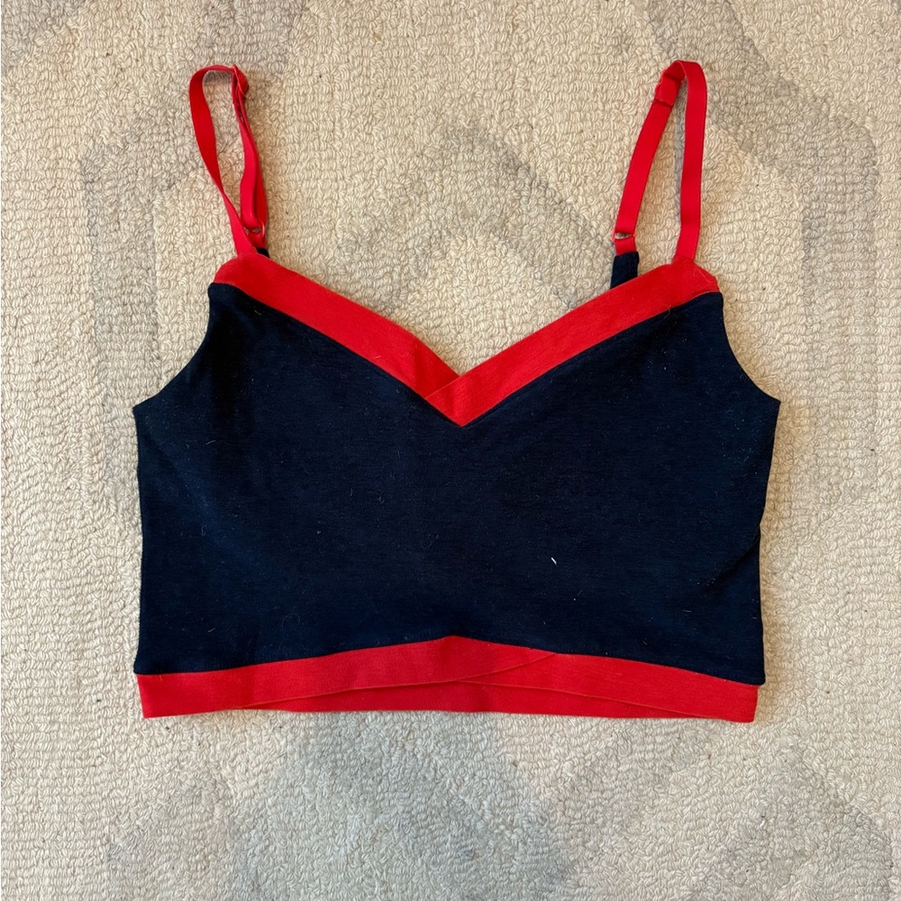 Beyond Yoga Red and Navy Tank
